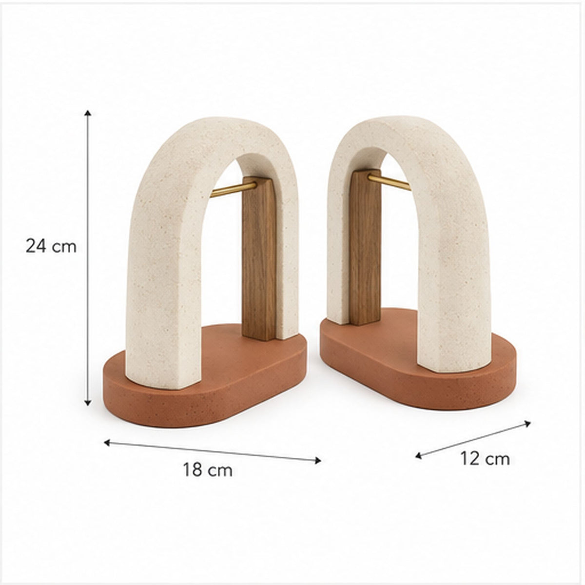 ArcBalance – Paire de serre-livres sculpturaux en arche