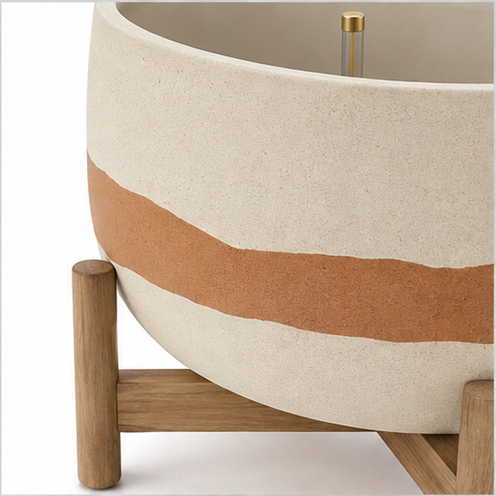 Cache-pot Horizon – Cache-pot décoratif avec bac intérieur amovible