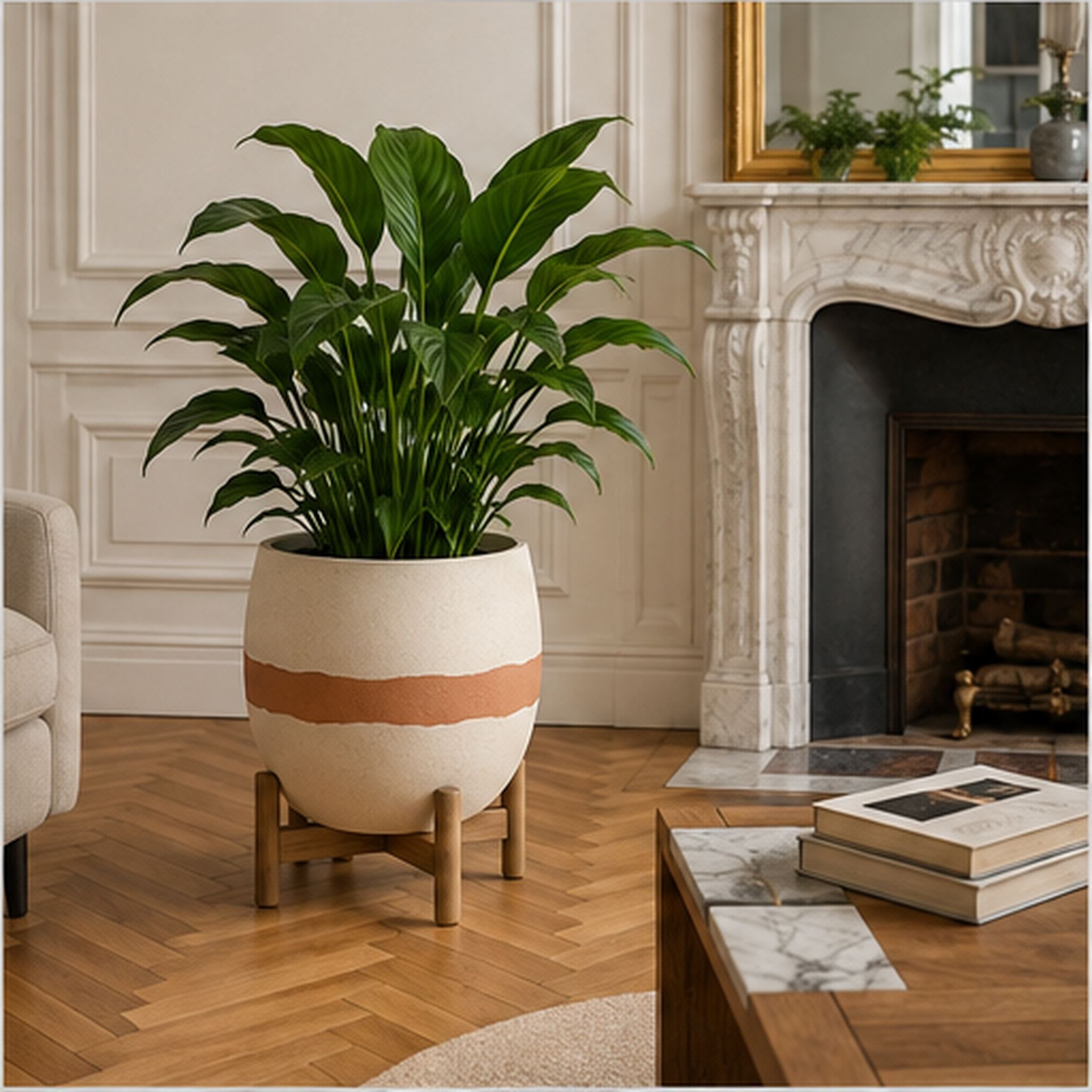 Cache-pot Horizon – Cache-pot décoratif avec bac intérieur amovible