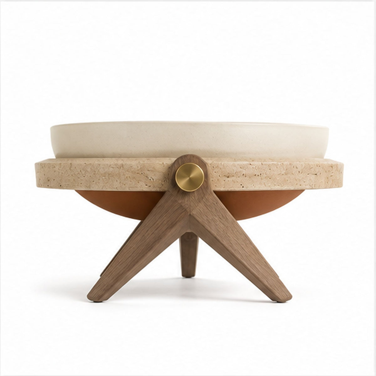 Coupe Orbite – Centre de table sculptural en céramique
