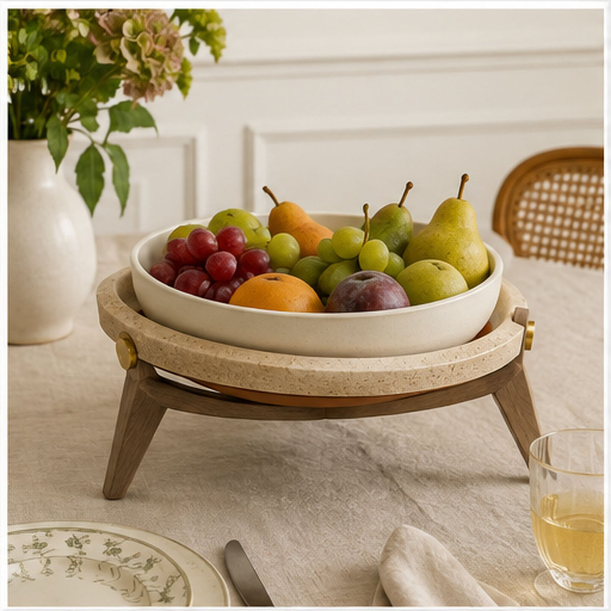 Coupe Orbite – Centre de table sculptural en céramique