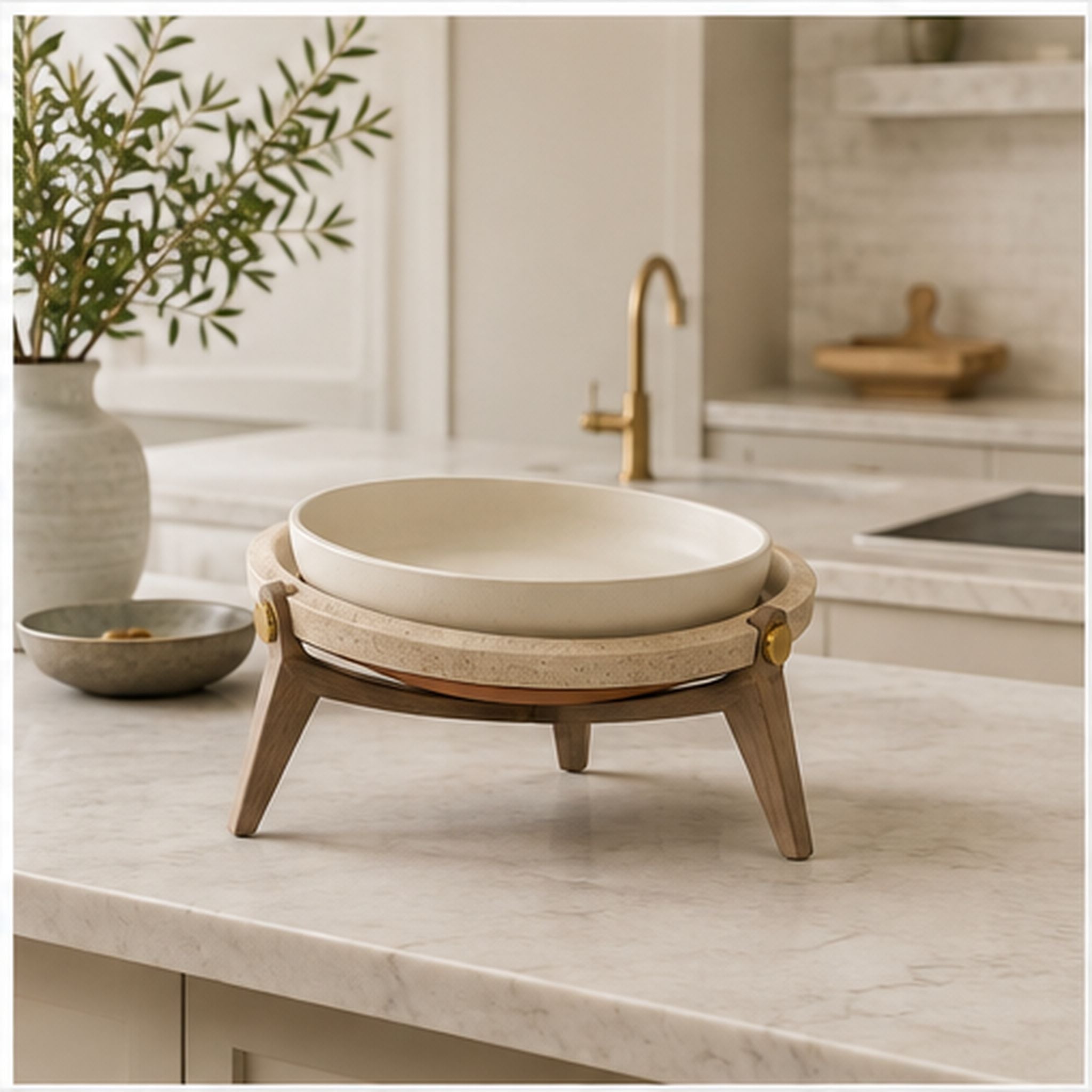 Coupe Orbite – Centre de table sculptural en céramique