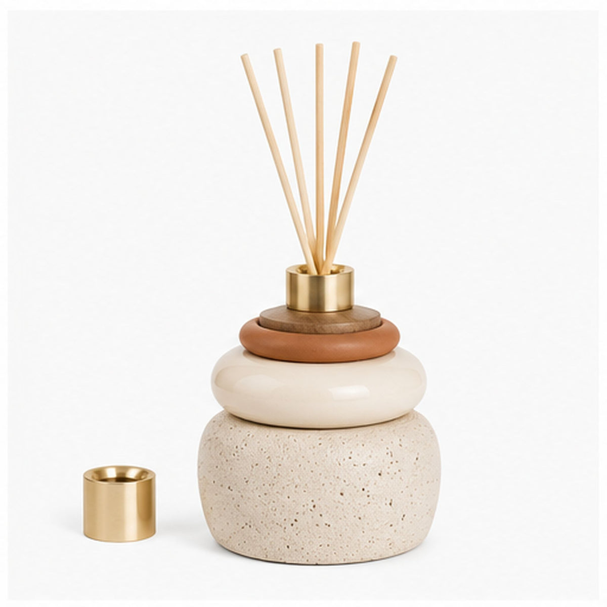 Diffuseur Brume Pierre – Vase diffuseur à bâtonnets en céramique