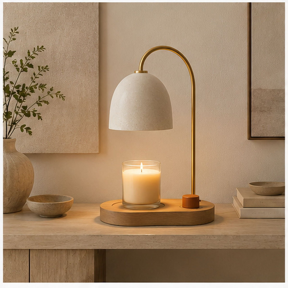 Lampe Aube – Lampe chauffe-bougie réglable à lumière douce
