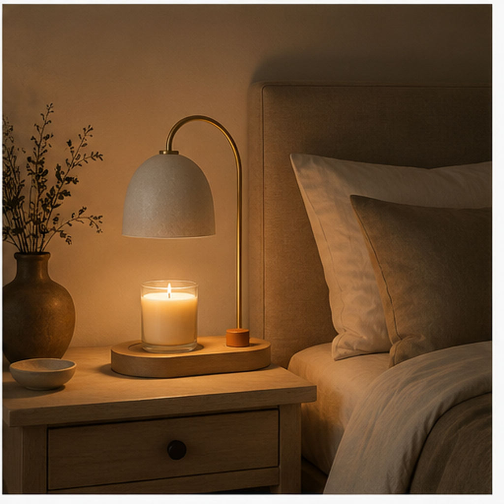 Lampe Aube – Lampe chauffe-bougie réglable à lumière douce