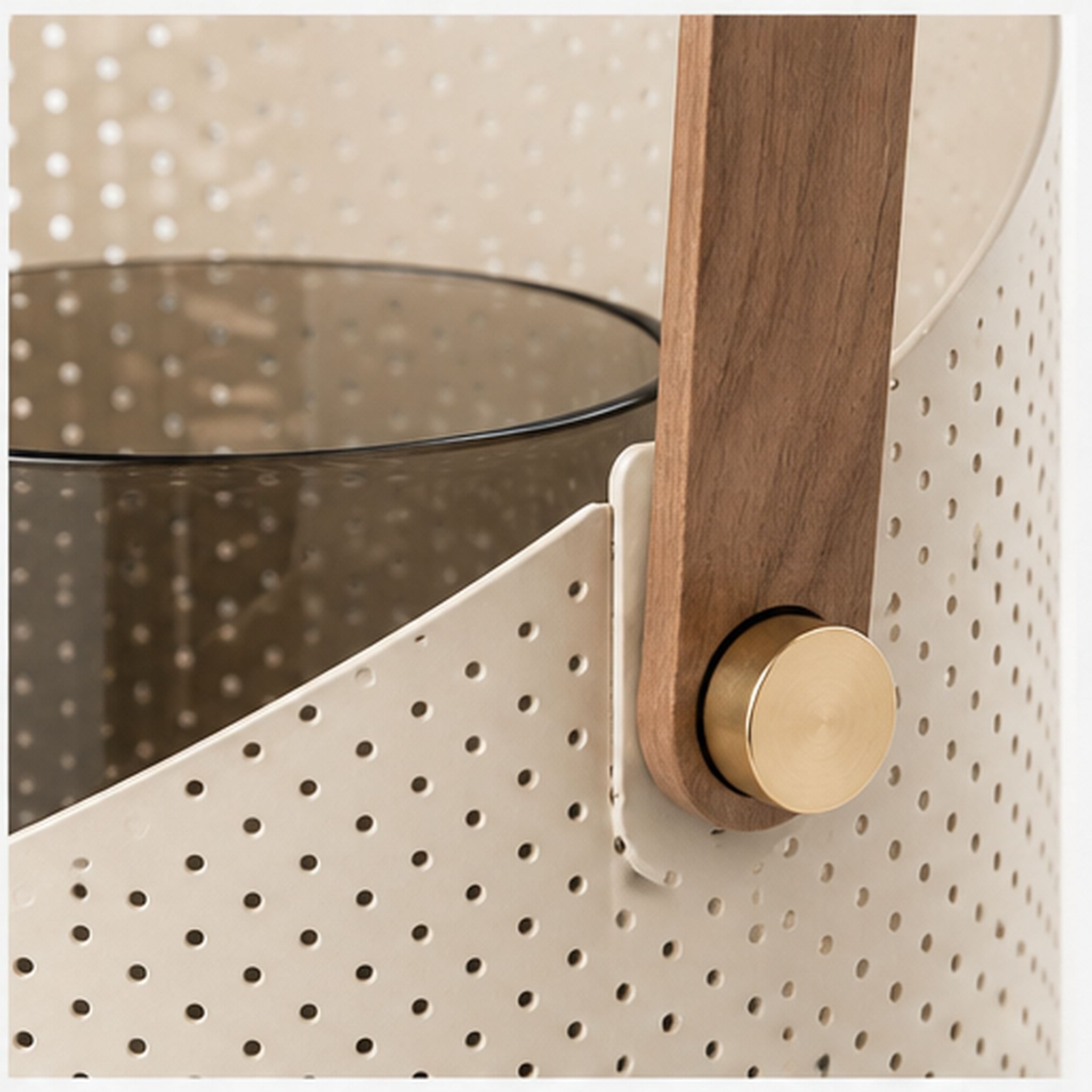 Lanterne Voile – Lanterne décorative en métal perforé et verre fumé