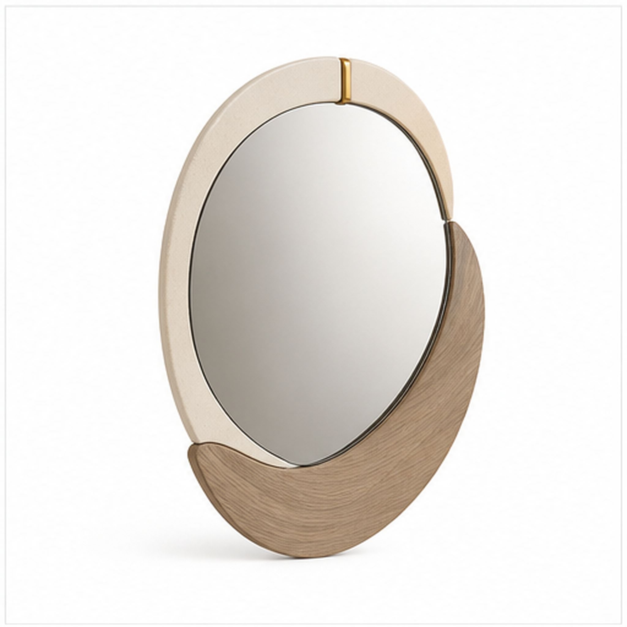 Miroir Halo Rivage – Miroir mural asymétrique à double croissant