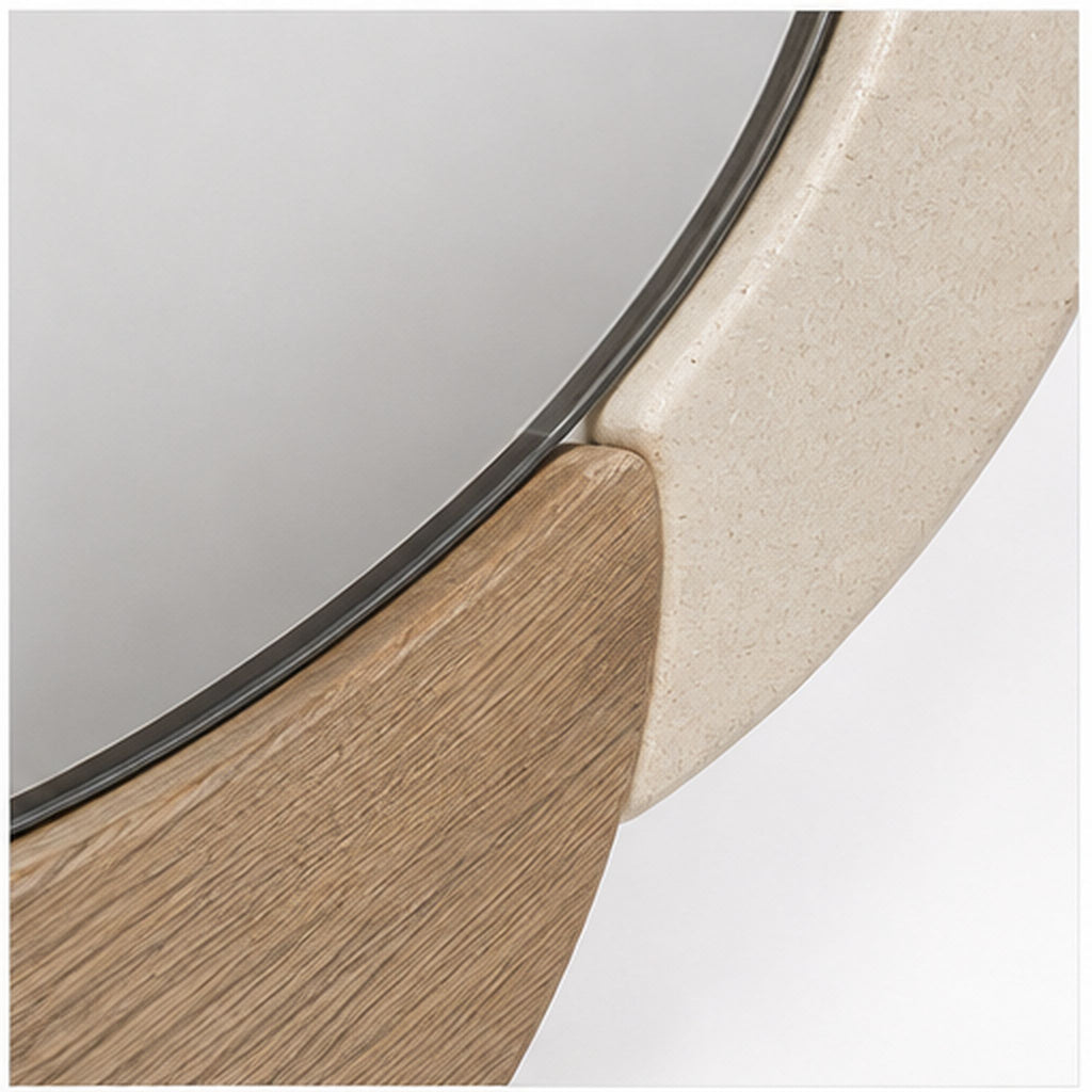 Miroir Halo Rivage – Miroir mural asymétrique à double croissant
