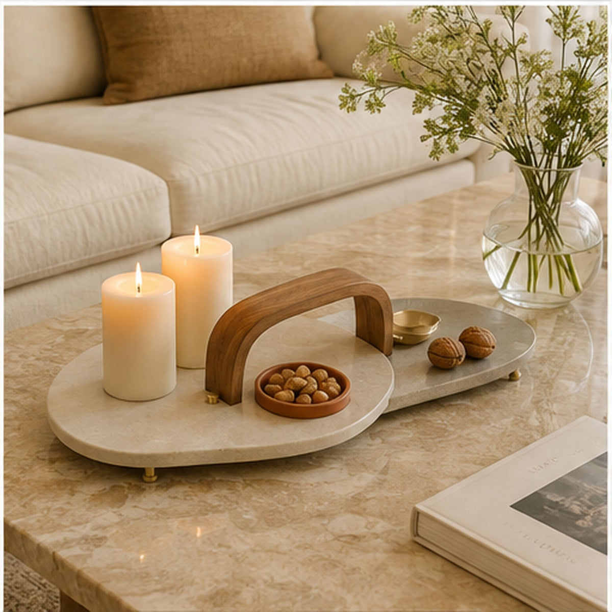 Plateau Confluence – Plateau décoratif à surfaces superposées
