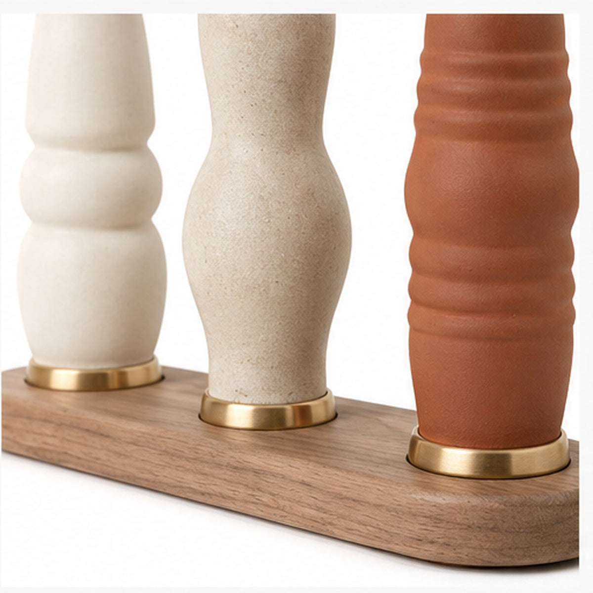 Soliflore Rythme Trio – Ensemble de trois petits vases sur base