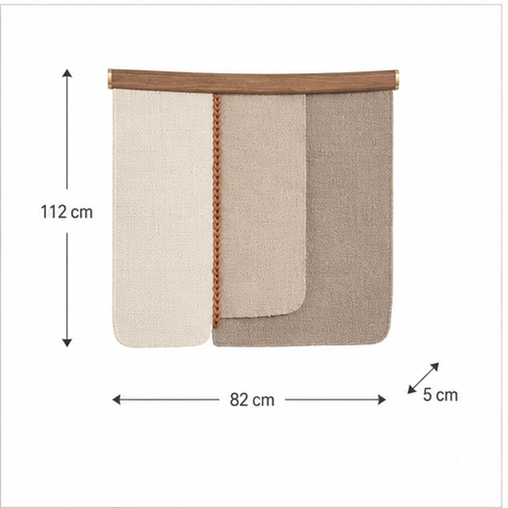 Tissage Ligne Serein – Décoration murale textile à trois plans