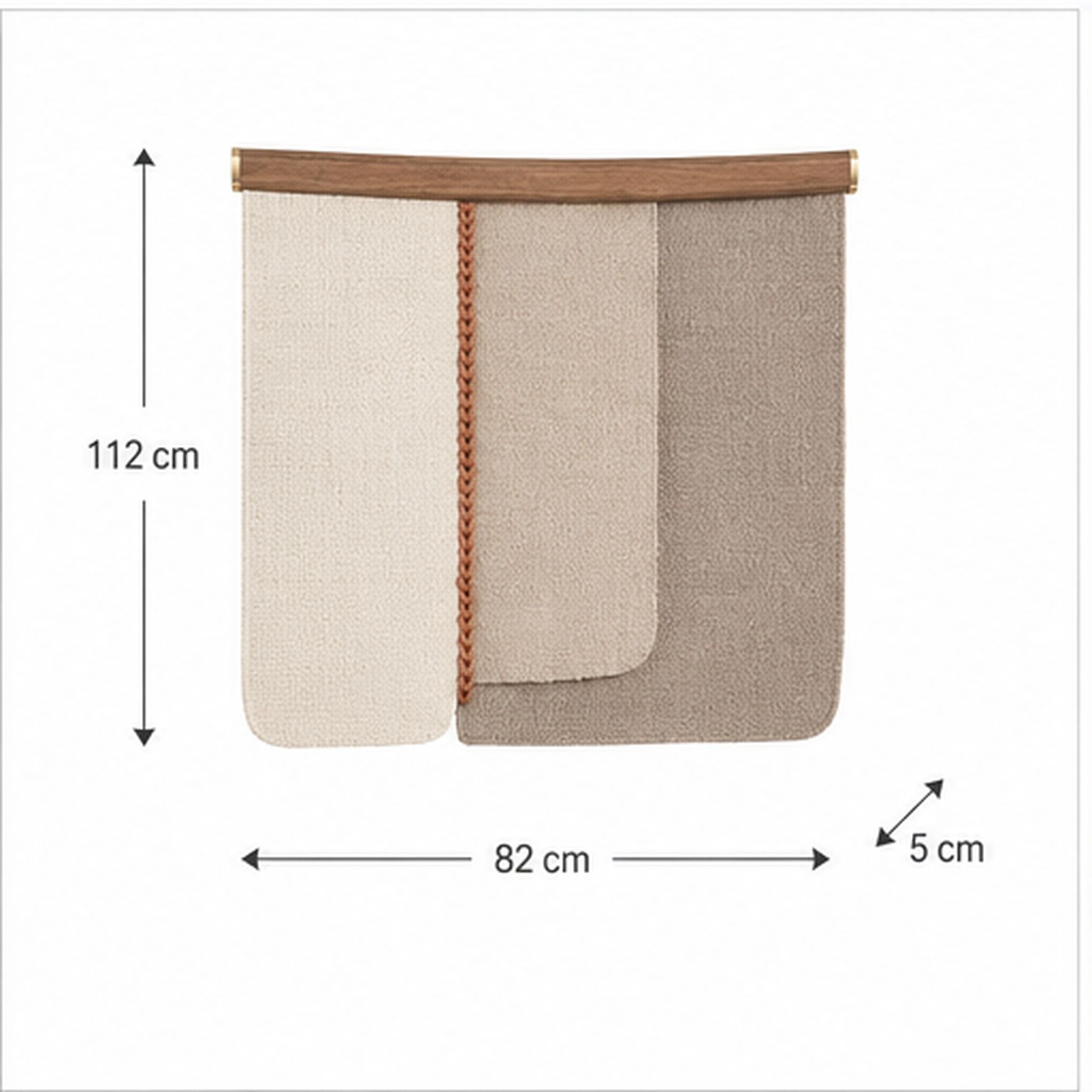 Tissage Ligne Serein – Décoration murale textile à trois plans